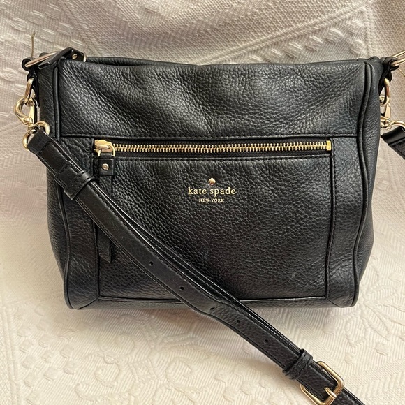 Kate Spade Black Pebbled 100% Cow Leather Crossbody Bag - Picture 13 of 15